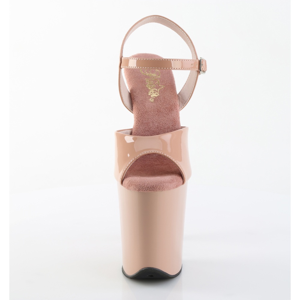 Pleaser - FLAMINGO809 KnöchelriemenSandale, Poledance Schuhe - Braun